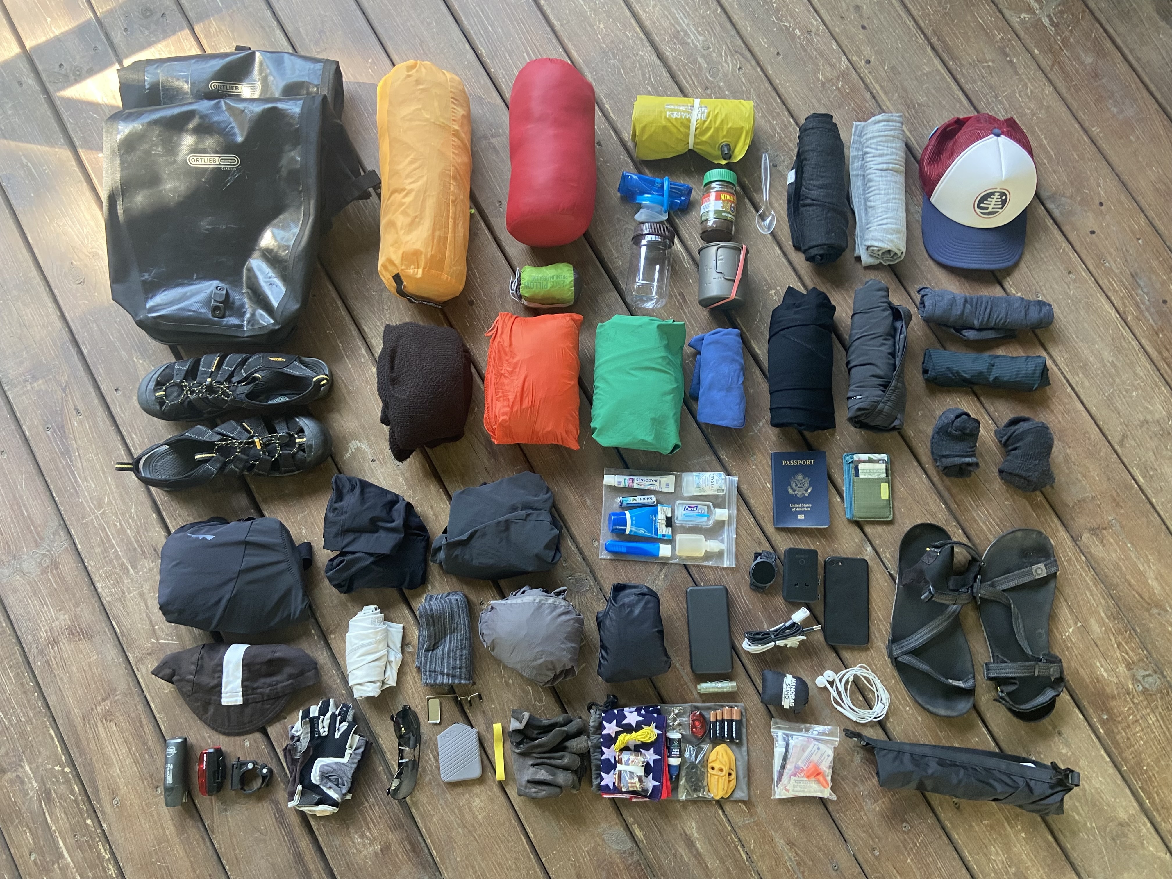 My SloCro 2026 packlist laid out for display